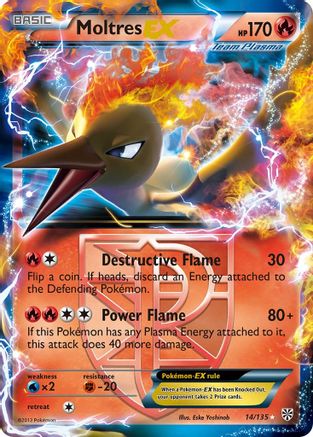 Moltres EX (Team Plasma) (14) [Plasma Storm] Holofoil - Deck Out Gaming