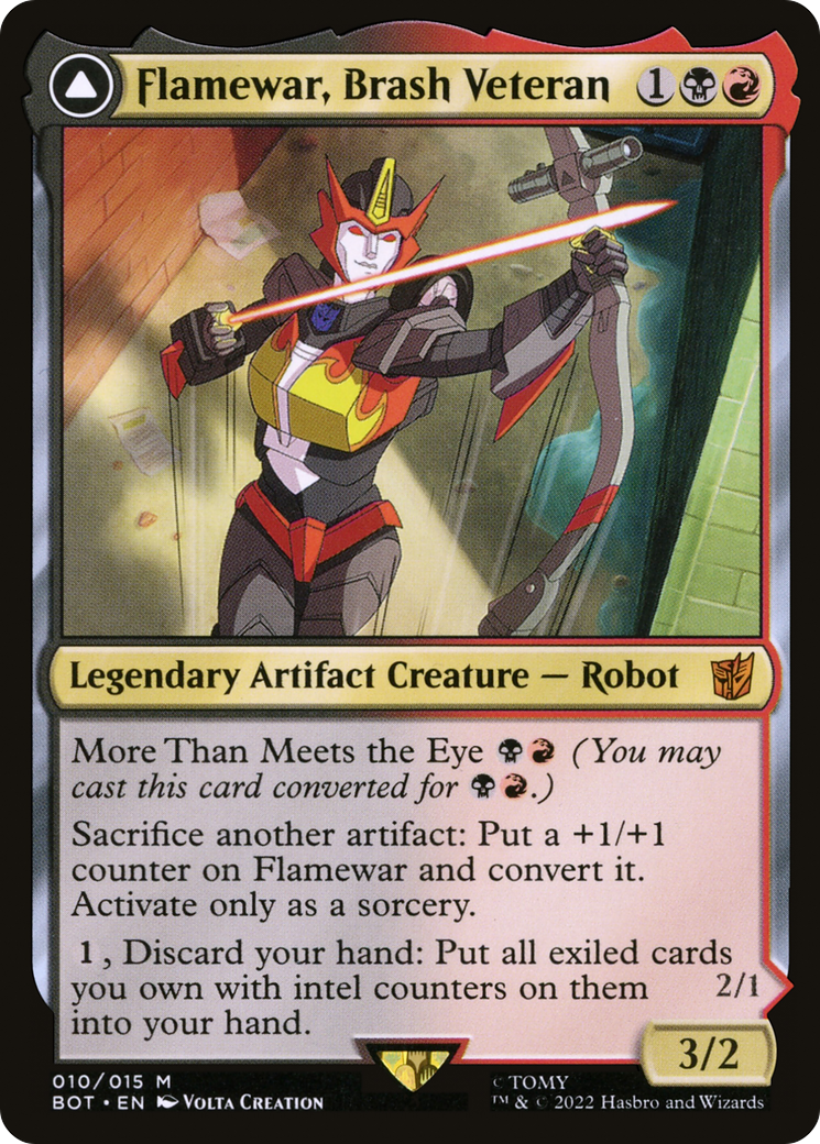 Flamewar, Brash Veteran (10) [Universes Beyond: Transformers] foil - Deck Out Gaming