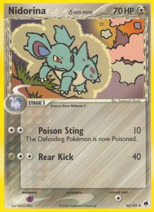 Nidorina (Delta Species) (34) [Dragon Frontiers] - Deck Out Gaming