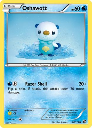Oshawott (28) (28) [Black and White] - Deck Out Gaming