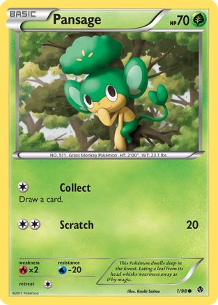 Pansage (1) [Emerging Powers] Reverse Holofoil - Deck Out Gaming