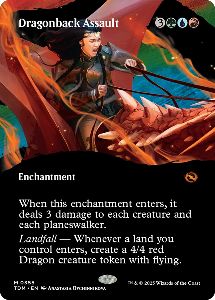 Dragonback Assault (Borderless) (355) [Tarkir: Dragonstorm] - Deck Out Gaming