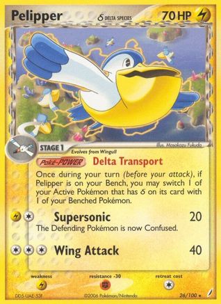 Pelipper (Delta Species) (26) [Crystal Guardians] Reverse Holofoil - Deck Out Gaming