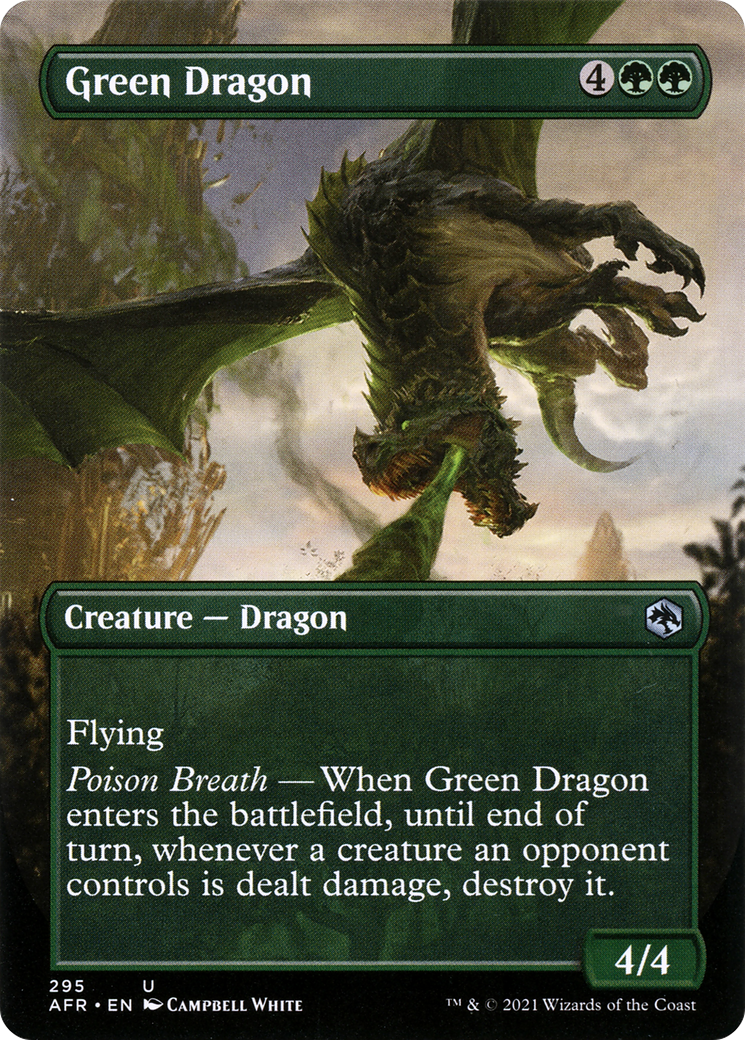 Green Dragon (Borderless) (295) [Adventures in the Forgotten Realms] foil - Deck Out Gaming