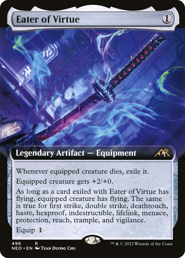 Eater of Virtue (Extended Art) (496) [Kamigawa: Neon Dynasty] - Deck Out Gaming