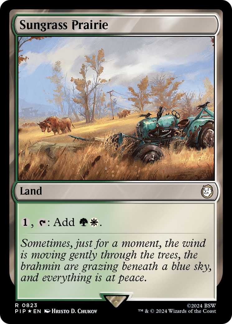 Sungrass Prairie (Surge Foil) (823) [Fallout] foil - Deck Out Gaming