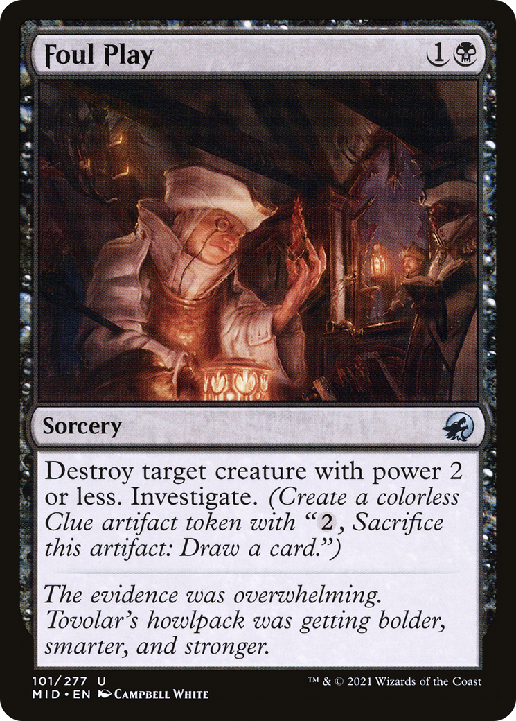 Foul Play (101) [Innistrad: Midnight Hunt] foil - Deck Out Gaming
