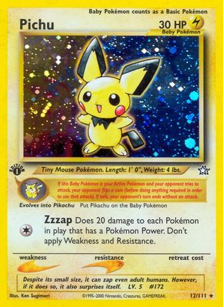 Pichu (12) [Neo Genesis] 1st Edition Holofoil - Deck Out Gaming