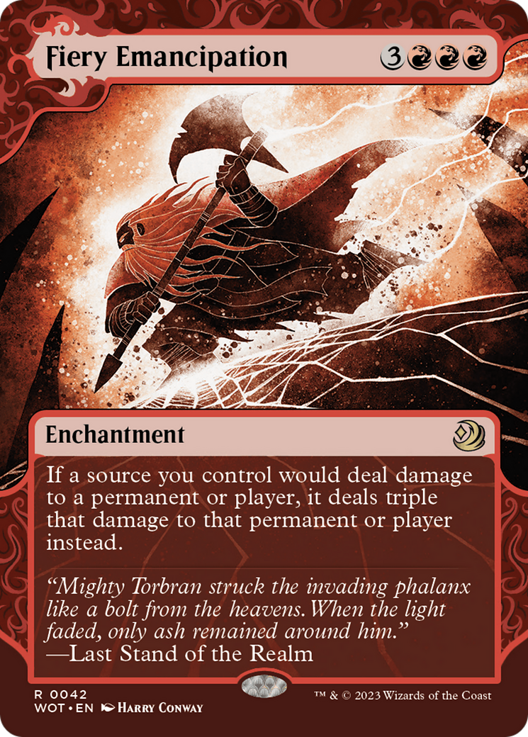 Fiery Emancipation (42) [Wilds of Eldraine: Enchanting Tales] foil - Deck Out Gaming