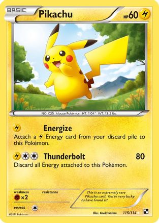 Pikachu (115) [Black and White] Holofoil - Deck Out Gaming