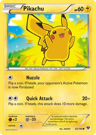 Pikachu (42) [XY Base Set] Reverse Holofoil - Deck Out Gaming