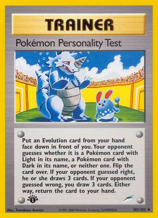 Pokémon Personality Test (102) [Neo Destiny] 1st Edition - Deck Out Gaming