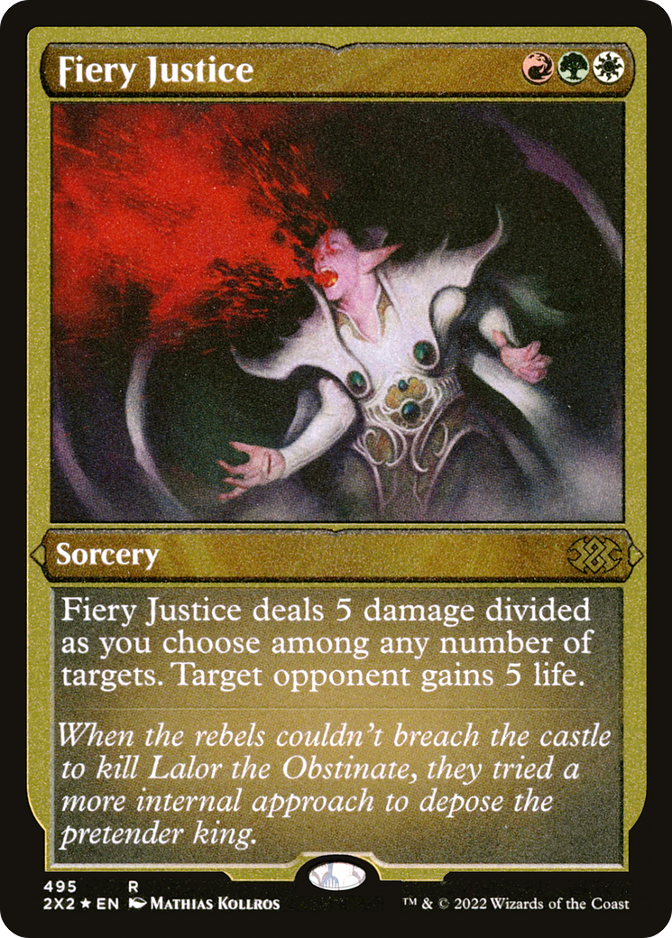 Fiery Justice (Foil Etched) (495) [Double Masters 2022] foil - Deck Out Gaming