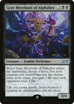 Gray Merchant of Alphabet (Galaxy Foil) (361) [Unfinity] foil - Deck Out Gaming