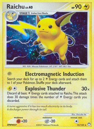 Raichu (15) [Mysterious Treasures] Holofoil - Deck Out Gaming