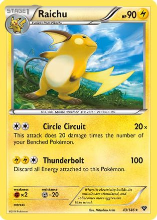Raichu (43) [XY Base Set] Holofoil - Deck Out Gaming