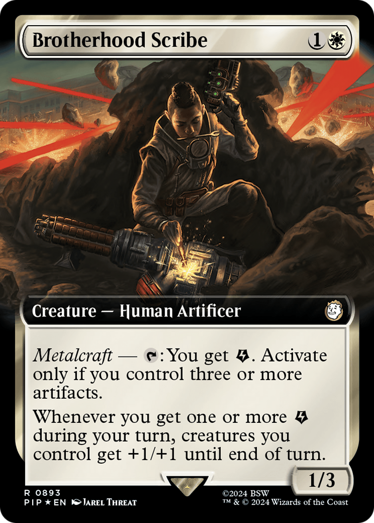 Brotherhood Scribe (Extended Art) (Surge Foil) (893) [Fallout] foil - Deck Out Gaming