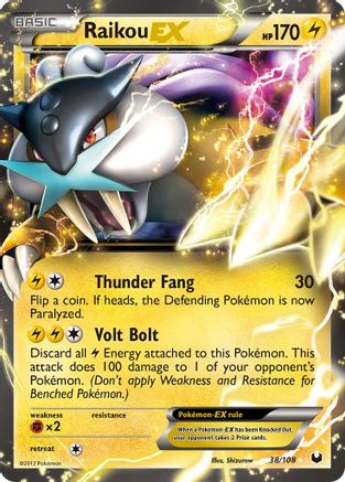Raikou EX (38) [Dark Explorers] Holofoil - Deck Out Gaming