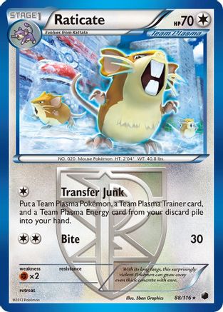Raticate (Team Plasma) (88) [Plasma Freeze] Reverse Holofoil - Deck Out Gaming