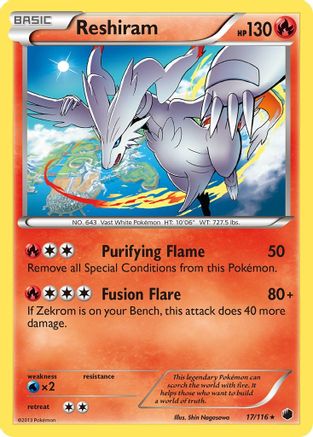 Reshiram (17) [Plasma Freeze] Holofoil - Deck Out Gaming