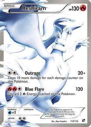 Reshiram (113 Full Art) (113) [Black and White] Holofoil - Deck Out Gaming
