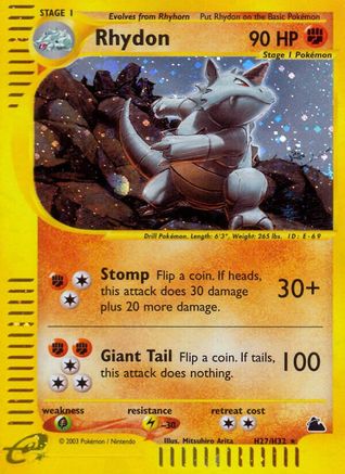 Rhydon (H27) (H27) [Skyridge] Holofoil - Deck Out Gaming