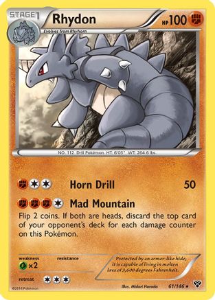 Rhydon (61) [XY Base Set] Reverse Holofoil - Deck Out Gaming