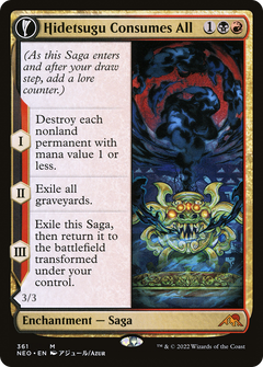 Hidetsugu Consumes All (Showcase) (361) [Kamigawa: Neon Dynasty] foil - Deck Out Gaming