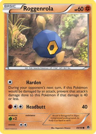 Roggenrola (49) (49) [Emerging Powers] Reverse Holofoil - Deck Out Gaming