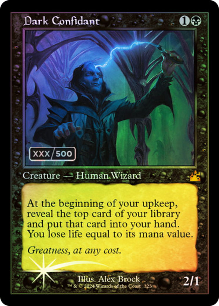 Dark Confidant (Retro Frame) (Serial Numbered) (323) [Ravnica Remastered] foil - Deck Out Gaming