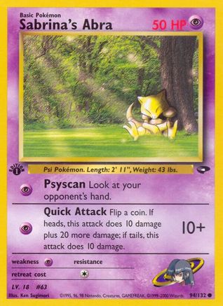 Sabrina's Abra (94) (94) [Gym Challenge] 1st Edition - Deck Out Gaming