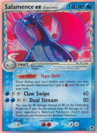 Salamence ex (Delta Species) (98) [Dragon Frontiers] Holofoil - Deck Out Gaming