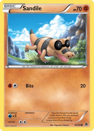 Sandile (60) [Emerging Powers] Reverse Holofoil - Deck Out Gaming