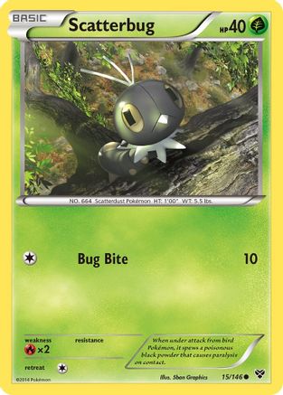 Scatterbug (15) [XY Base Set] Reverse Holofoil - Deck Out Gaming