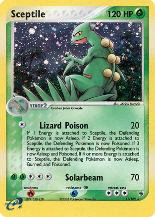 Sceptile - 11/109 (11) [Ruby and Sapphire] Reverse Holofoil - Deck Out Gaming