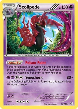Scolipede (74) [Boundaries Crossed] Holofoil - Deck Out Gaming