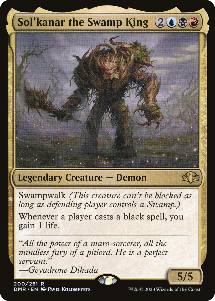 Sol'kanar the Swamp King (200) [Dominaria Remastered] foil - Deck Out Gaming
