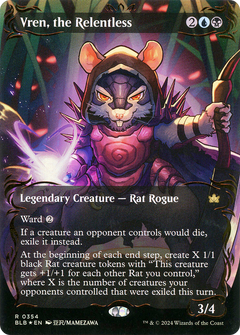 Vren, the Relentless (Borderless) (Raised Foil) (354) [Bloomburrow] foil - Deck Out Gaming