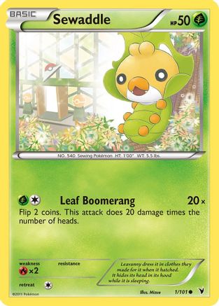 Sewaddle (1) [Noble Victories] Reverse Holofoil - Deck Out Gaming
