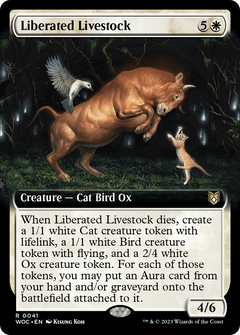 Liberated Livestock (Extended Art) (41) [Wilds of Eldraine Commander] - Deck Out Gaming