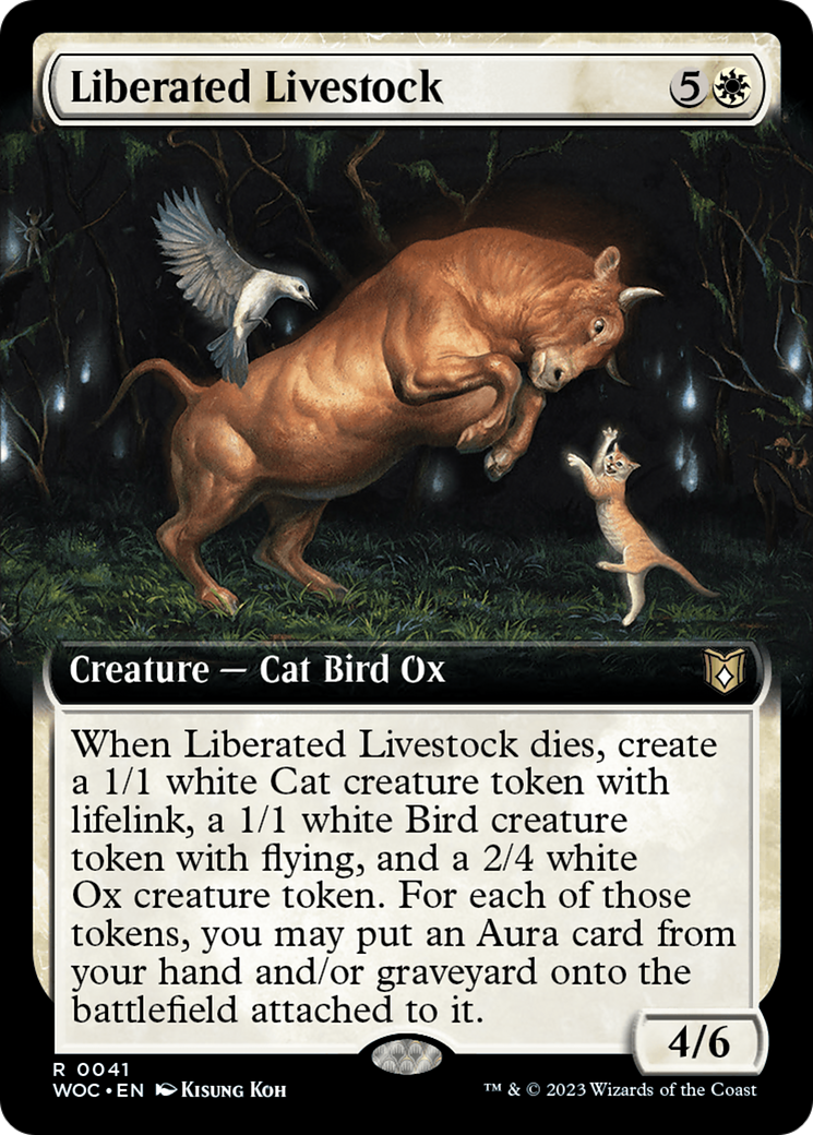 Liberated Livestock (Extended Art) (41) [Wilds of Eldraine Commander] - Deck Out Gaming
