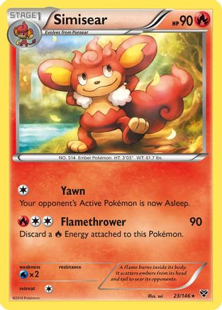 Simisear (23) [XY Base Set] Reverse Holofoil - Deck Out Gaming
