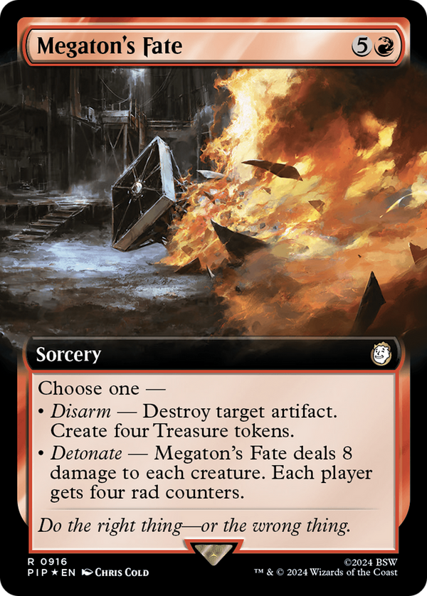 Megaton's Fate (Extended Art) (Surge Foil) (916) [Fallout] foil - Deck Out Gaming