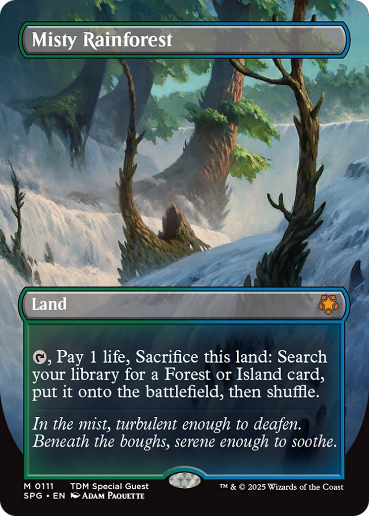 Misty Rainforest (Borderless) (111) [Special Guests] foil - Deck Out Gaming