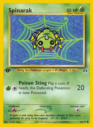 Spinarak (64) [Neo Discovery] 1st Edition - Deck Out Gaming