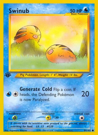 Swinub (84) [Neo Destiny] 1st Edition - Deck Out Gaming