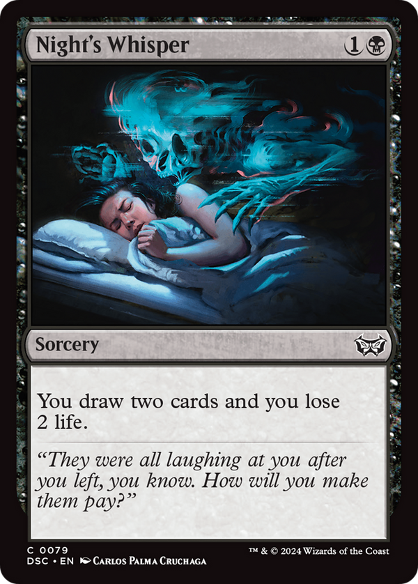 Night's Whisper (79) [Duskmourn: House of Horror Commander] - Deck Out Gaming