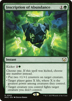 Inscription of Abundance (303) [March of the Machine Commander] - Deck Out Gaming