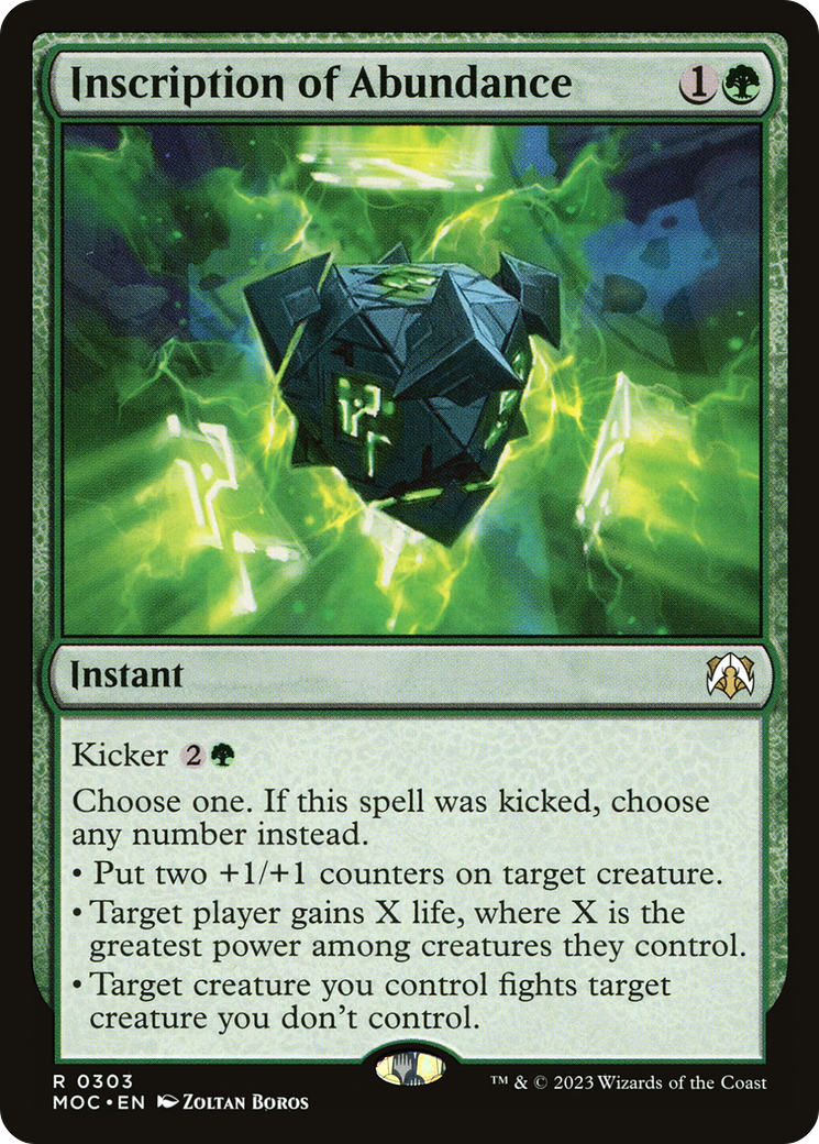 Inscription of Abundance (303) [March of the Machine Commander] - Deck Out Gaming