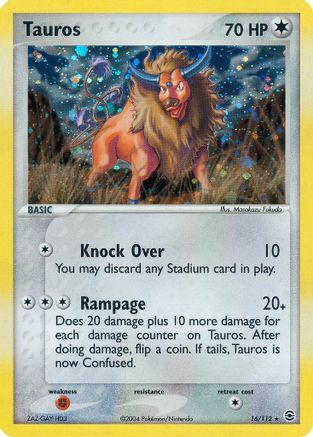 Tauros (16) [FireRed & LeafGreen] Holofoil - Deck Out Gaming